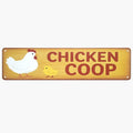 Vintage Farmhouse Chicken Coop Sign – Rustic Aluminum Metal Wall Decor for Home, Garden, or Barn, Funny Chicken Decor Street Sign, 16 x 4 Inches