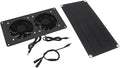 Solar Exhaust Fan, 10w Dual Fans Design Solar Ventilation Fan, Solar Powered Fan for Greenhouse Shed Barn Chicken Coop Pet House Cooling