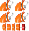 Large Chicken Feeder Port, No Waste Poultry Feeder Kit for Duck (4 Pack with Caps & Hole Saw)