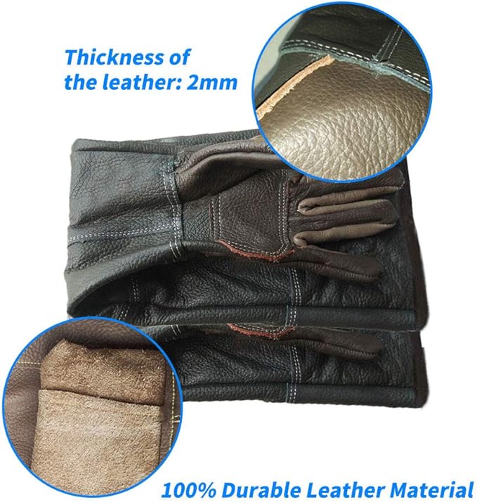 YBB Waterproof Animal Handling Gloves, Anti-Scratch/Bite Protective Long Gloves for Pet Cat Bathing Dog Bird(M)