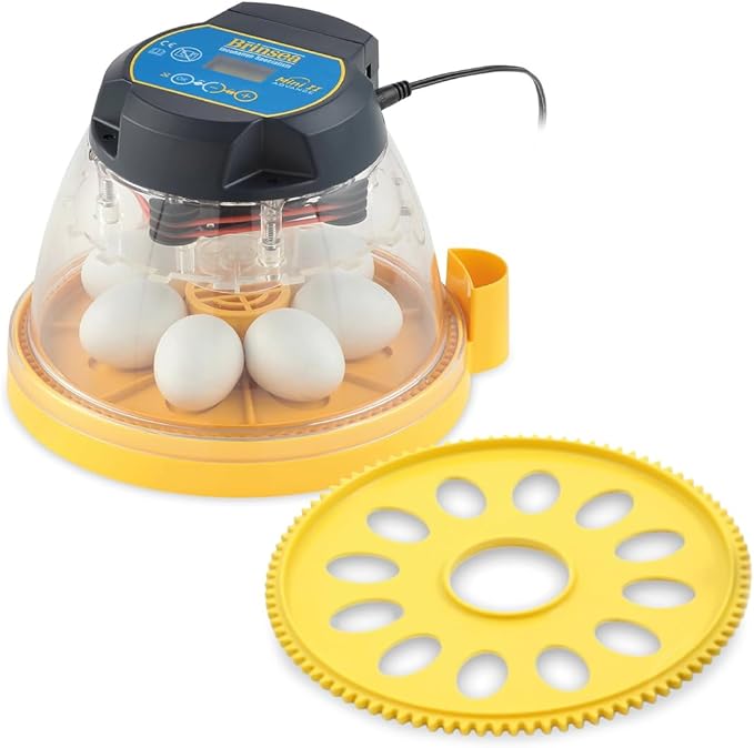 Brinsea Mini II Advance & Insert, Egg Incubator with Automatic Egg Turning and Temperature Control for Hatching 7 Eggs or up to 12 with Insert, Ideal Incubator for Hobbyists and More