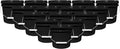 1-Gallon Bucket with Airtight Lid – Made in USA, Food Grade BPA Free Plastic, Heavy Duty Multi-Use, Metal Handle with Grip, Stackable Storage – Black, 15 Pack