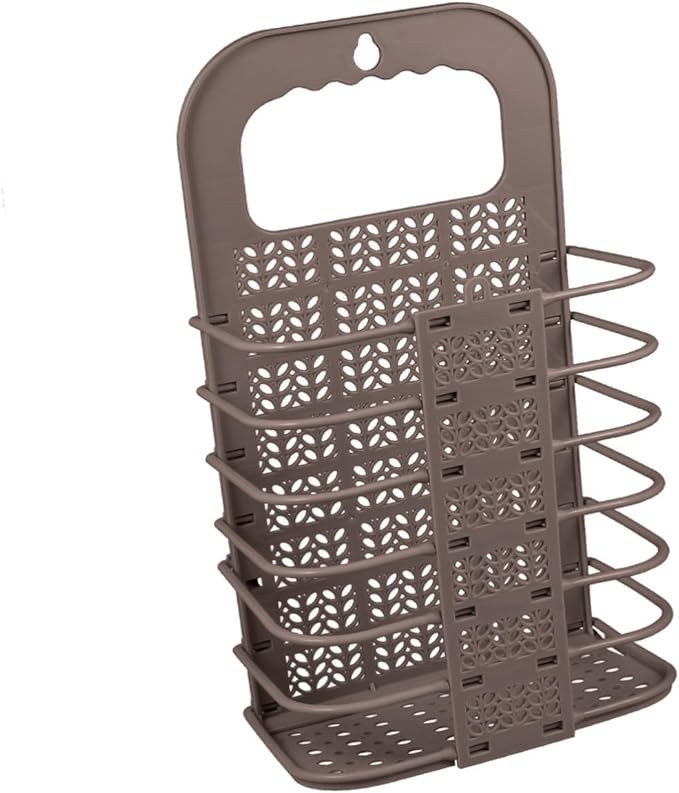 PRETYZOOM Wall-Mounted Fruit and Vegetable Storage Basket Multifunctional Plastic Feeder for Chickens Punch-Free Design for Organizing Produce and Laundry