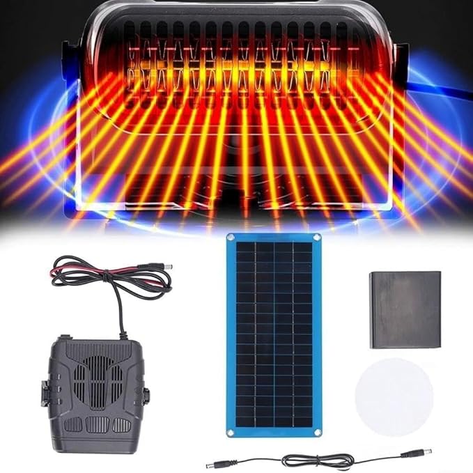 Solar Heater for Chicken Coop,Chicken Coop Heater for Winter,Solar Powered Heaterwith Overheat Protection, Ideal for Drying Heating Pet House Warm Animal Shelter Wind Gear