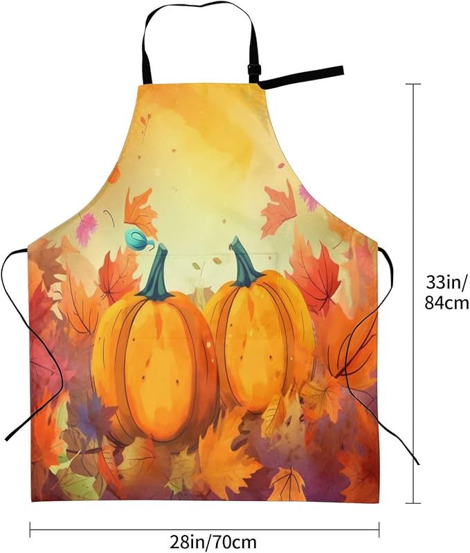 Shark Jumping Home Aprons 2 Pockets 33"×28" for Men Women, Ocean Sea Waterproof Kitchen Cooking Bib
