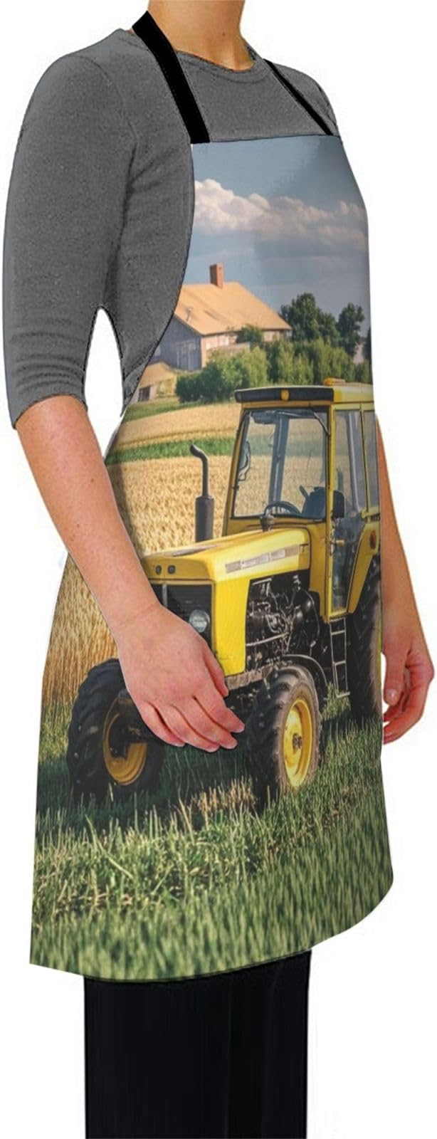 Apron for Women Men Waterproof Adjustable Bib Tractor farm Cooking Aprons Chef Bibs