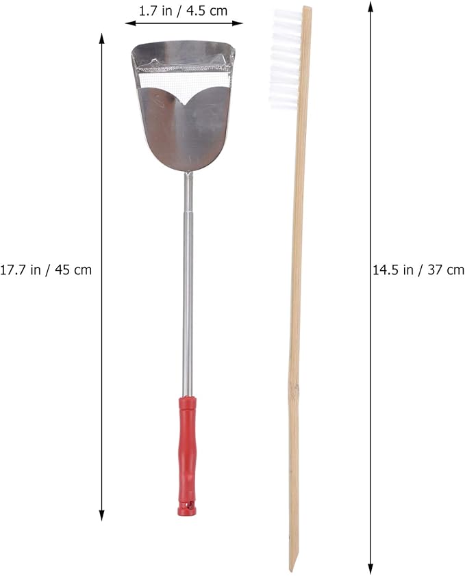 Angoily 6pcs Bird Cage Cleaning Tools Set Pet Parrot Brush and Shovel for Efficient Cage Maintenance Random Bird Poop Scraper Brush