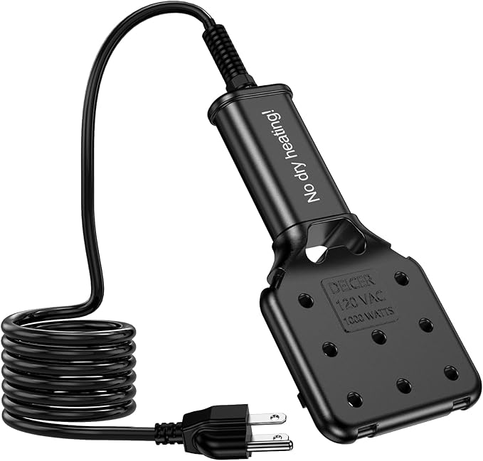 500W Smart Electric Pond De-icer – Standard Power for Medium Ponds & Livestock Tanks, Auto On/Off, 9ft UL Cord, IPX8, Cast Aluminum Deicer for Fish & Animals