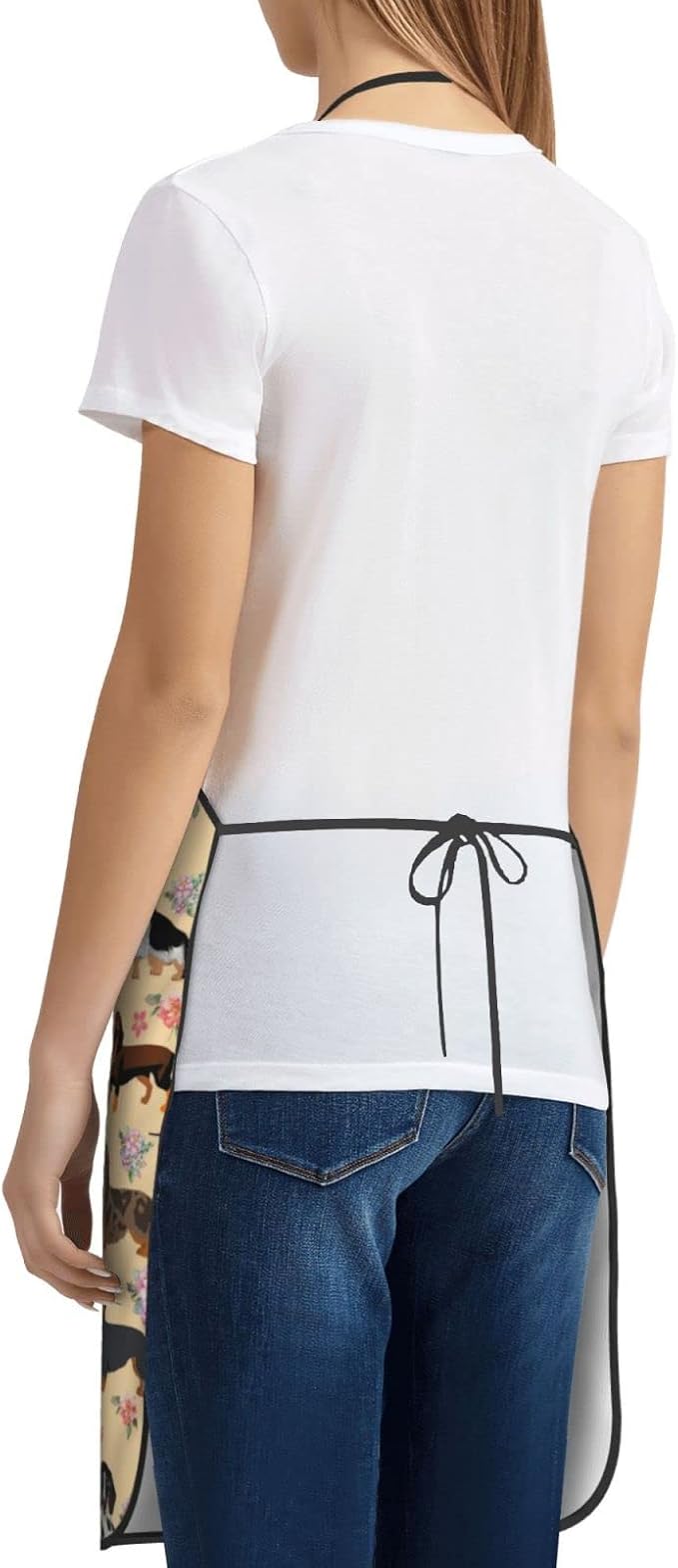 Apron Adjustable Waterproof Apron for Men Women Kitchen Cooking Baking Gardening Working Bib Apron