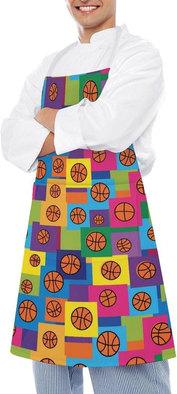 Chef Bib Apron for Restaurant, Anti-Stain with Pocket Adjustable, Cooking Dishwashing Lab Use
