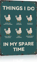 Jakayla Funny Chicken Metal Sign – Vintage Farmhouse Wall Decor, Retro Tin Sign for Home Farm Chicken Coop Farmhouse Kitchen Garden Decor 8x12 Inch