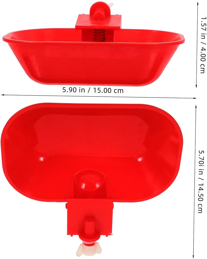 Milisten Automatic Chicken Waterer Cups Large Leakproof Poultry Drinking Bowls for Ducks Geese Turkey with Mounting Hole Durable Poultry Watering System