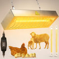 2 Pack Chicken Coop Heater for Winter (400W+600W), Heat Lamp for Chickens, Chicken Heater for Coop with 2 Heating Settings, for Poultry, Dogs, Pets, Birds, Animals (Small*1＋Large*1)