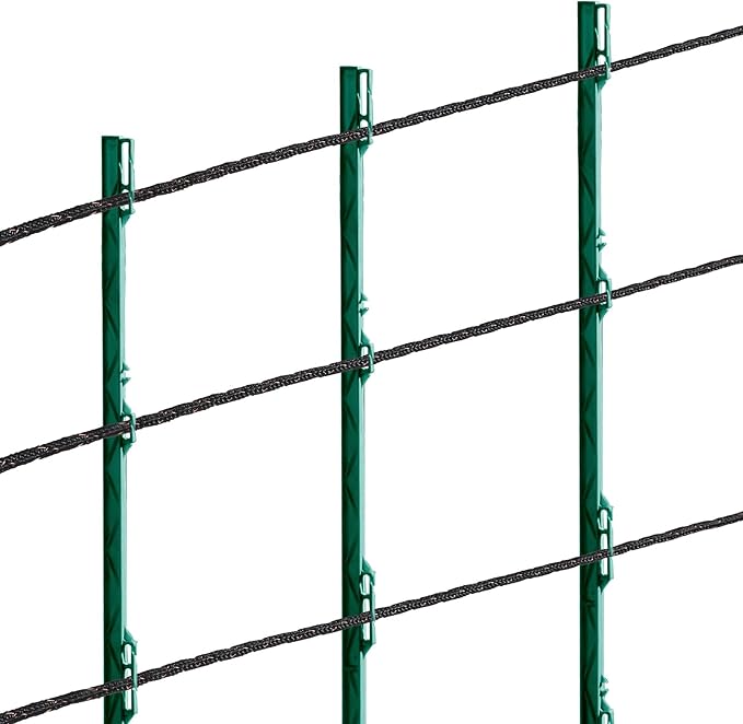 VEVOR Electric Fence Wire, 1000Ft 305M Portable Polywire, 1/4" Diameter 2 Copper Strands for Reliable Conductivity and Rust Resistance, Fencing Rope Line for Horse, Cattle, Livestock