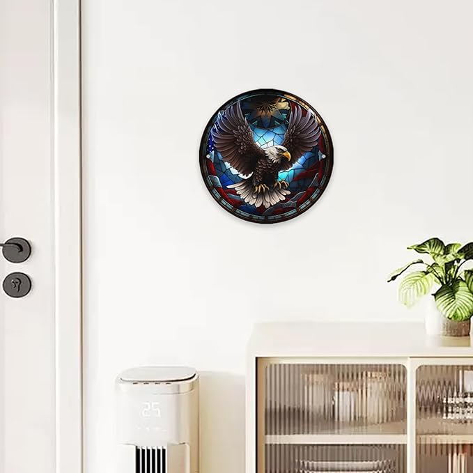 2026 United States 250th Anniversary Round Metal Sign, Home Decor Metal Wall Signs 250th Anniversary USA, 250 Patriotic American Flag Decorative Signs, Gift for US Citizens, Hanging Wall Decor
