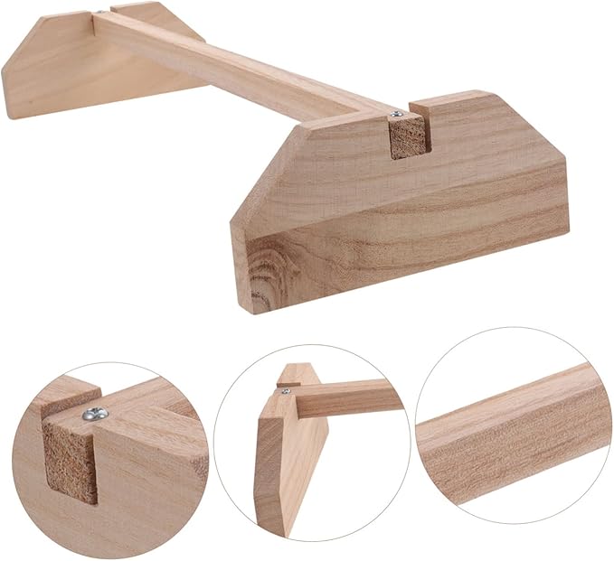 Healifty Wooden Parrot Stand Natural Chick Perch Roosting Bar for Chicken and Birds Household Bird Stand for Coop and Brooder Training Playground