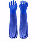 LIICHAAO 25 inch elastic cuff Long waterproof fishing gloves,Cleaning Poison ivy gloves,Aquarium pool,Long elbow Resistant Abrasion (XL -25 inch elastic cuff)