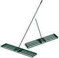 Goplus Lawn Leveling Rake, 46" x 10" Heavy Duty Level Lawn Tool w/ Ergonomic Handle for Soil, Effort-Saving Landscape Rake for Garden, Backyard, Golf Course, Farm, Pasture