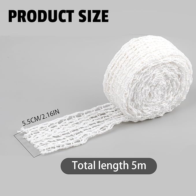 Meat Netting, 16.4ft Butchers Twine for Cooking Meat, Butchers Twine Roll Size 18 Meat Netting Smoked Meat Poultry Ham Beef Netting for Cooking, Sausage Making
