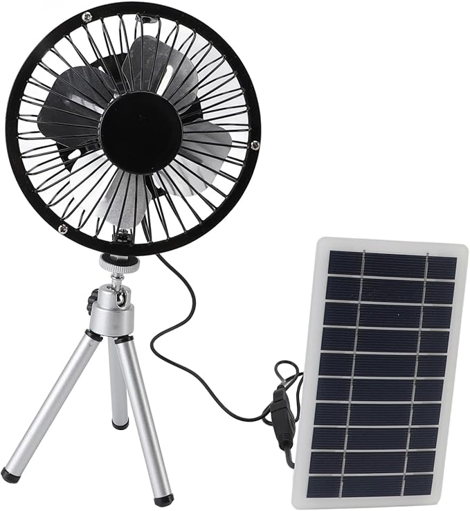 Solar Powered Fan, 10W Monocrystalline Silicon Solar Exhaust Intake Fan Kit Cooling Ventilation for Greenhouse, Chicken Coop,Pet Houses, Shed, Dog House, Energy Saving