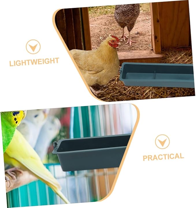SUPVOX 2pcs Hanging Poultry Feeder with 3-Grid Design, Thickened Plastic Chicken Food Dispenser, Anti-Spill Trough Feeder for Birds, Suitable for Chickens, Ducks, Pigeons in Cage