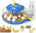 Series III - 18 Egg Smart Automatic Incubator, Full-Stage Adaptive Humidity (Dual-Bottle) & Auto Temp Control, Custom-Interval Auto Egg Turn & Auto Stop, Adjustable Incubation Days, Candler, Alarms