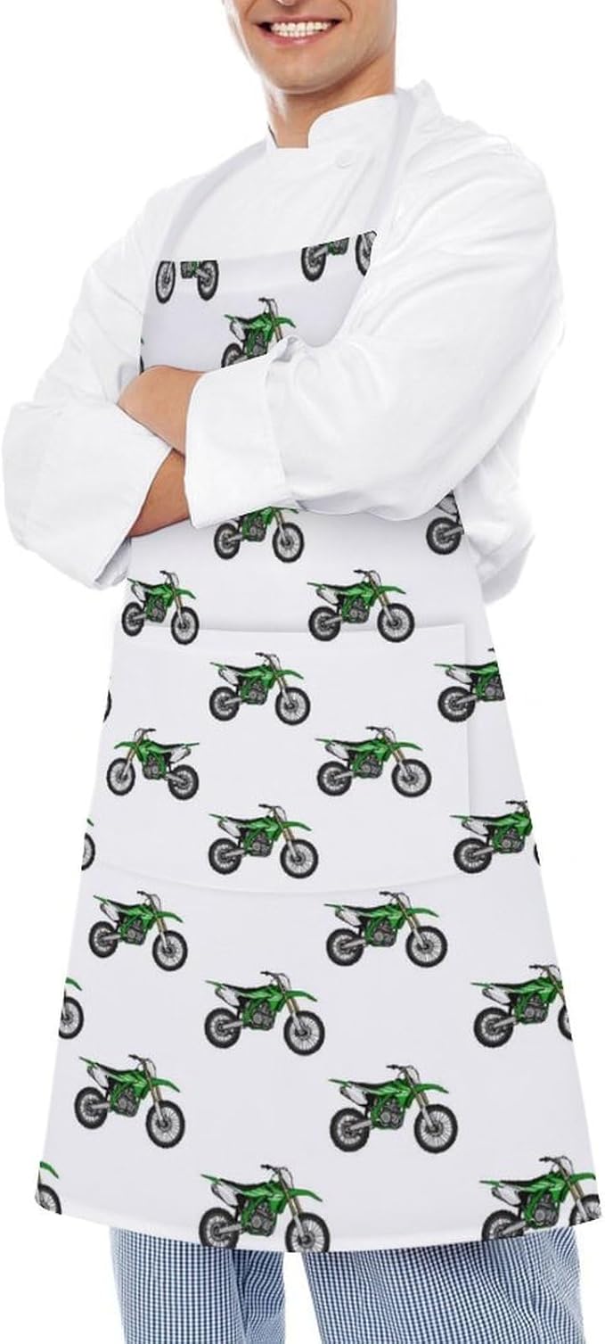 Chef Bib Apron for Restaurant, Anti-Stain with Pocket Adjustable, Cooking Dishwashing Lab Use