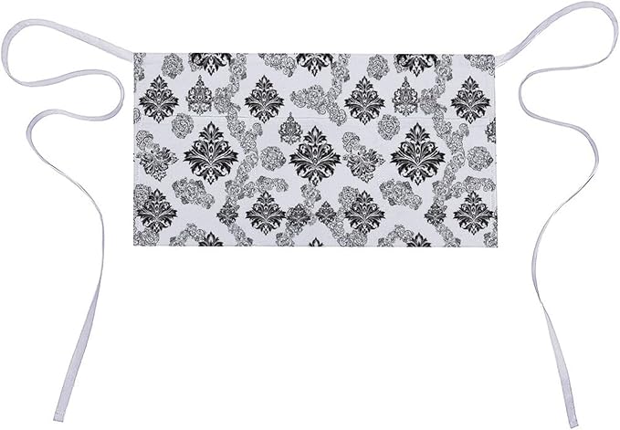 Unisex Chef Waiter Apron Waist Half Short Serving Aprons with 3 Pockets