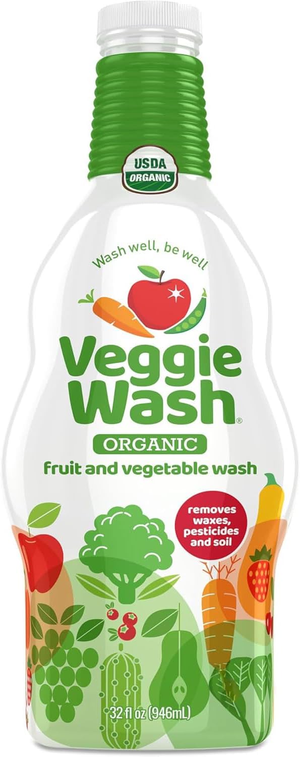 Veggie Wash Organic Fruit and Vegetable Wash Soaker, 32 Fluid Ounce