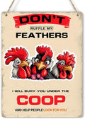 Chicken Gifts Sign Funny Chicken Coop Accessories Chicken Signs Rooster Decor for Home Farm Chicken-Coop Kitchen Garden Yard Country Decor 8x10 Inch