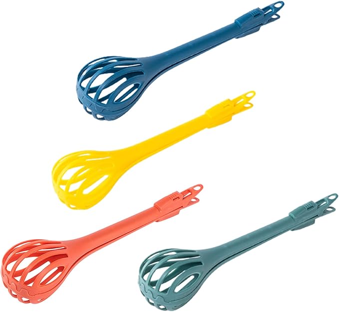 Egg Holder Grabber Scoop Spoon Kitchen Gadget for Making Hard Boiled Eggs Long Handle Scoop Colanders Strainers Slotted Pet Poop Scooper, Whale Blue