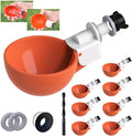 8 Pack Large Automatic Chicken Waterer Cups | Chicken Water Feeder | Poultry Water Feeder Kit | Tee Fittings Poultry Feeder Cups for Chicks, Duck, Turkey, Goose