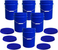 ePackageSupply 5 Gallon Bucket with Airtight Lid | Made in USA | Food Grade | Heavy-Duty Premium HPDE Plastic | Durable 90 Mil All Purpose Pail | Easy Stack and Store | BPA Free | 6 Count