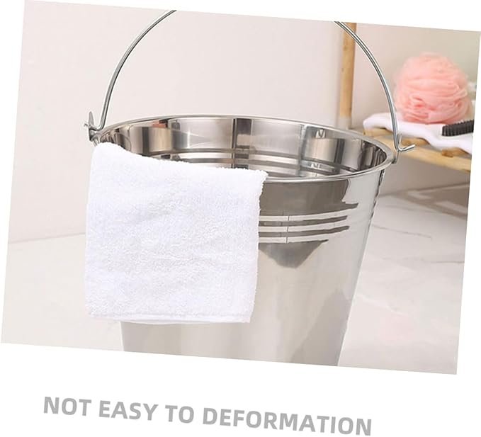 Stainless Steel 304 Milk Bucket with Lid Thickened Round Water Container for Farm Use Multipurpose Heavy-Duty Milk Storage Bucket Non-Magnetic