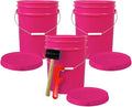 ePackageSupply 5 Gallon Plastic Bucket with Airtight Lid | Made in USA | Food Grade Bucket | BPA-Free | Heavy Duty 90 Mil All Purpose Pail | One 12" Rubber Mallet & One Lid Opener Included | 3 Pack