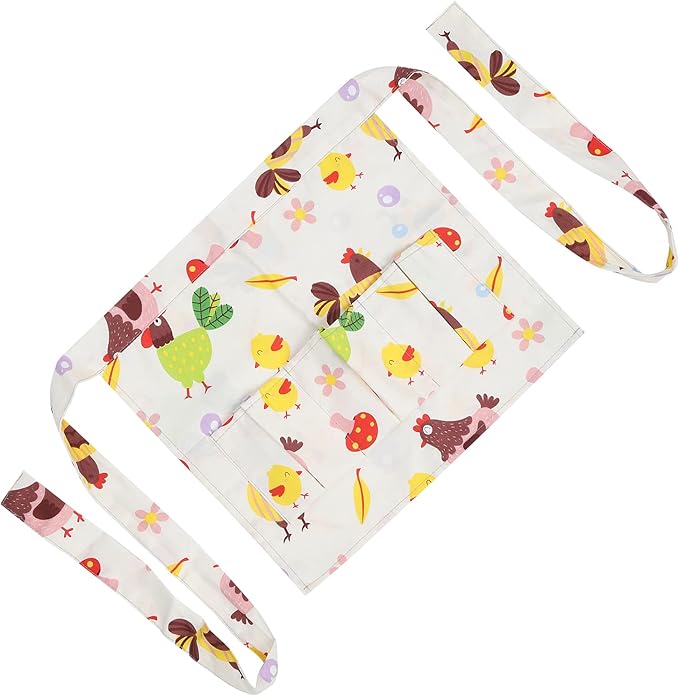 Eggs Collecting Protective Apron with Multiple Pockets, Cotton Twill, Durable and Washable - Heavy Duty Design, Convenient Egg Gathering for Women (Small: Approx. 17.6x16.2x6.5cm / 6.93x6.38x2.56in)