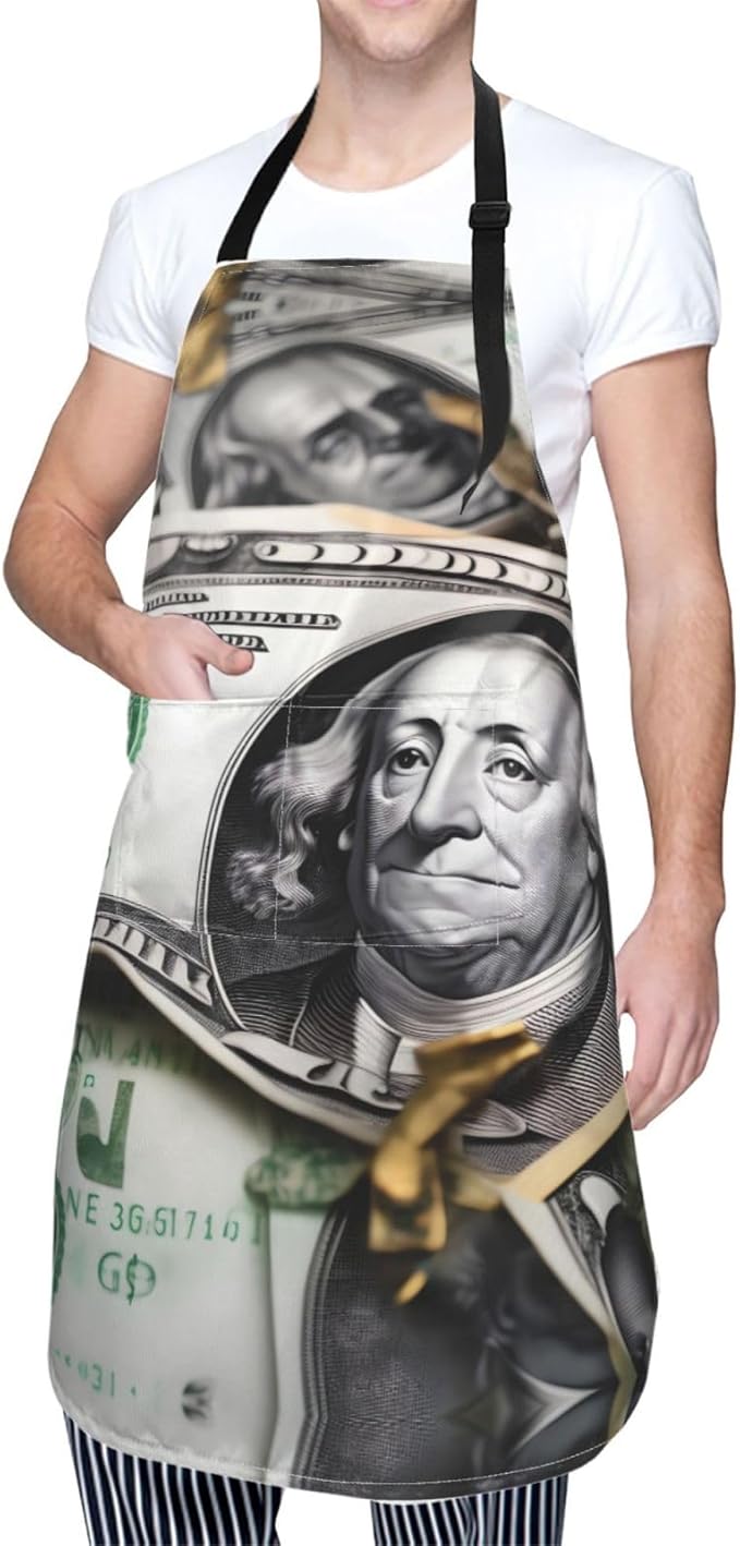 Multidimensional Space Heavy Duty Waterproof Apron with Pockets for AdultsResistant Grilling, Gardening, Painting