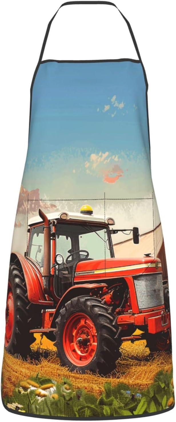 Cute Colorful Dog Paw Printed Unisex Bib Aprons BBQ Cooking Kitchen Aprons for Women Men Chef