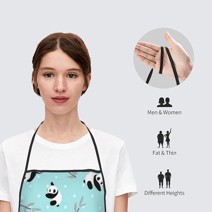Apron Adjustable Waterproof Apron for Men Women Kitchen Cooking Baking Gardening Working Bib Apron