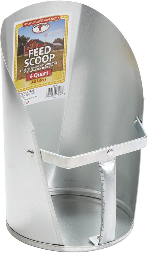 Little Giant 4-Quart Galvanized Feed Scoop