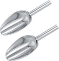 Small Ice Scoop for Freezer,Stainless Steel Ice Scoop For Ice Bucket,Metal Food Scoop For Ice Machine 2 Packs