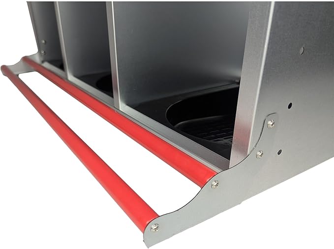 Hen's Choice™ - Reverse Roll Out Chicken Nest Box | Reversible Roll Away Nest Box | 3 Hole (Red)