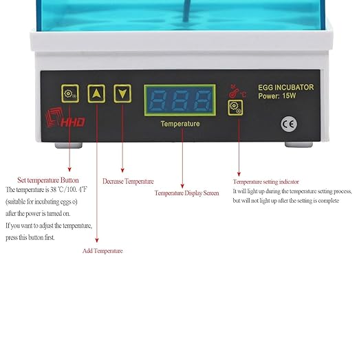 Digital Egg Incubator Egg Hatching Incubator Small House with Automatic Temperature Control Digital Professional Poultry Hatcher Machine for Hatching Chicken Birds Duck Quail Turkey Goose Egg
