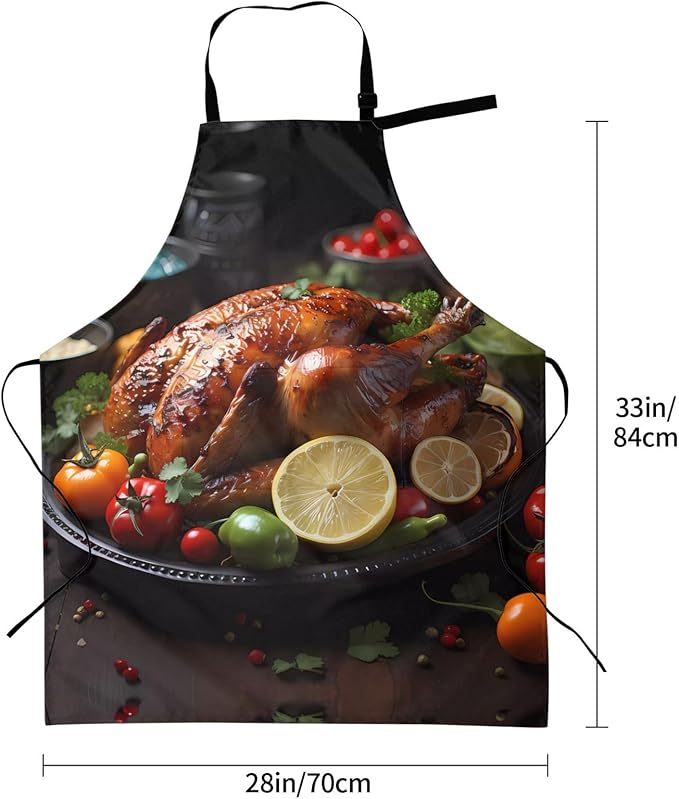 Tyrannosaurus rex Heavy Duty Waterproof Apron with Pockets for AdultsResistant Grilling, Gardening, Painting