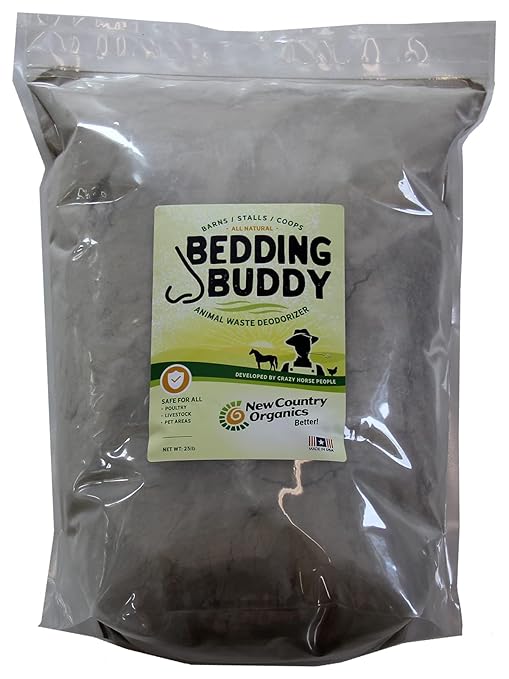 New Country Organics | Bedding Buddy to Prolong Livestock Bedding Life | Absorbs Moisture Neutralizes Harmful Odors | 25 lbs