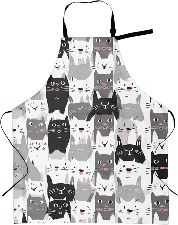 Shark Jumping Home Aprons 2 Pockets 33"×28" for Men Women, Ocean Sea Waterproof Kitchen Cooking Bib