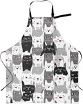 Shark Jumping Home Aprons 2 Pockets 33"×28" for Men Women, Ocean Sea Waterproof Kitchen Cooking Bib