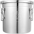 12L/3.17gal Stainless Steel Airtight Canister,Stainless Steel Storage Bucket with Airtight Lid &Locking Clamp,Durable Food Storage Canisters,Canisters Container for Flour,Grain, Oil,Rice,Sugar (12L)
