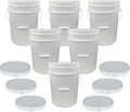 ePackageSupply 5 Gallon Bucket with Airtight Lid | Made in USA | Food Grade | Heavy-Duty Premium HPDE Plastic | Durable 90 Mil All Purpose Pail | Easy Stack and Store | BPA Free | 6 Count