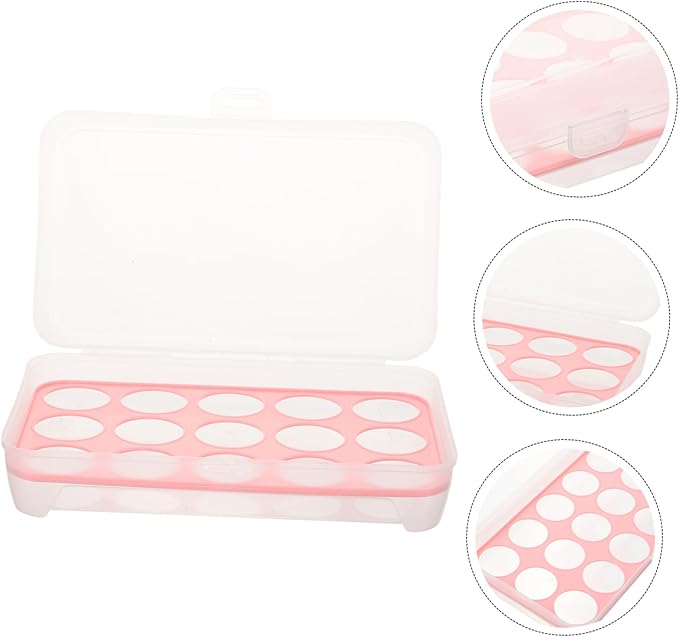 ARTIBETTER 2pcs Plastic Egg Tray Egg Organizer Storage Box for Kitchen Storage Rack Container Safe Fresh Holder